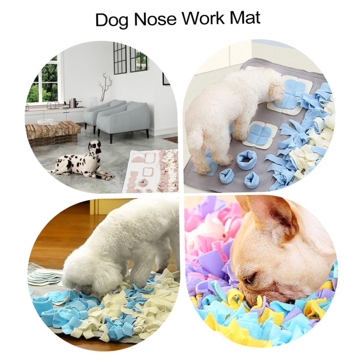 Beavorty Tapis de Fouille pour Chien, Tapis d'apprentissage Recherche de Nourriture, Peluche, Antidérapant, Lavable, pour Petits et Moyens Chiens, Usage Intérieur