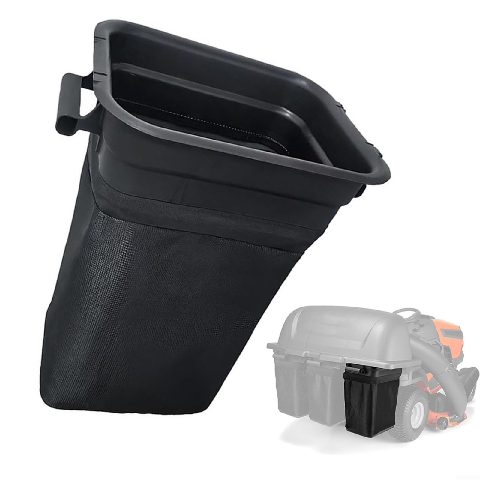 Récipient de ramassage d'herbe pour tracteur de pelouse, 50 x 37 x 57 cm, grande capacité d'attache pour ensacheuse 400226 960730028