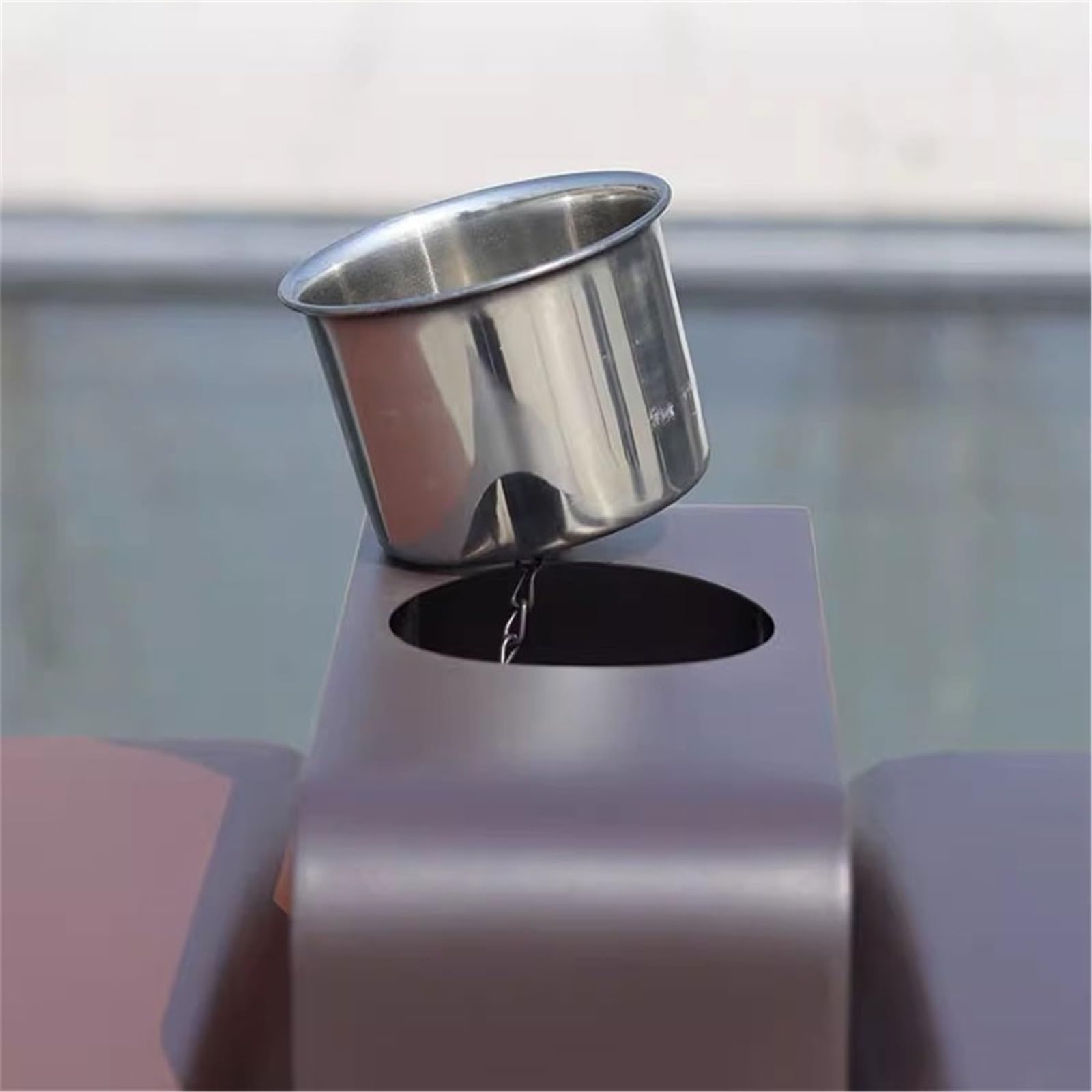 Grande contenitore per rifiuti Cestino for rifiuti doppio da esterno in acciaio inox, cestino for rifiuti leggero di lusso con posacenere Patio