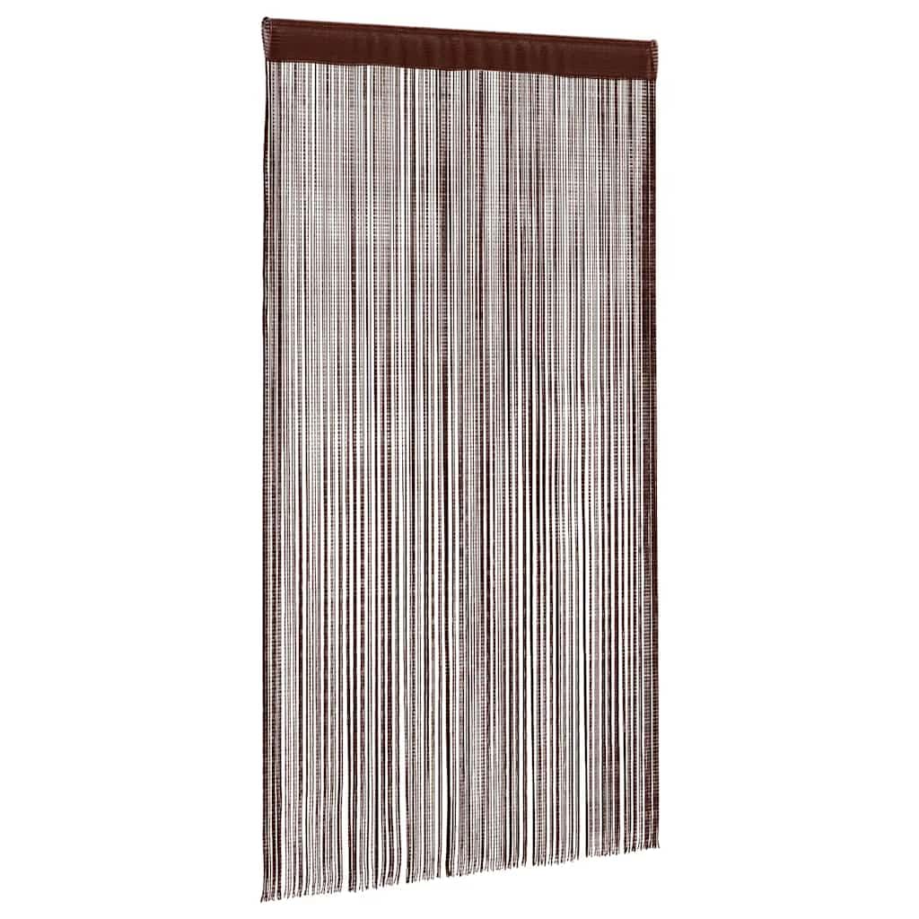 Rideaux à fils 100x250 cm Marron 2 pièces