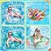 90shine 7PCS Luau Pool Floats: Hawaiian Swimming Rings with 13.5