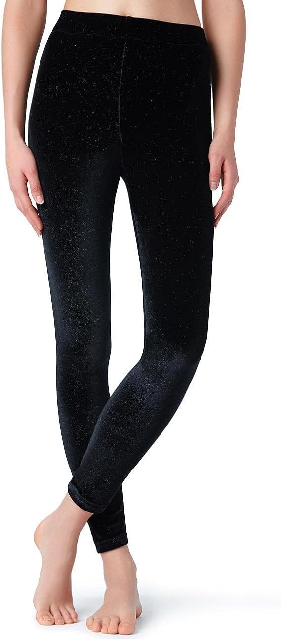 Calzedonia Womens Glitter Velvet Leggings : Amazon.co.uk: Clothing
