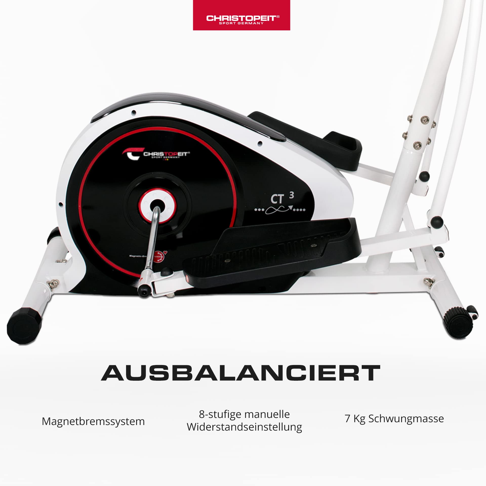 Crosstrainer Ellipsentrainer 8-stufiger Widerstand 7kg Magnetbremssystem LCD-Display