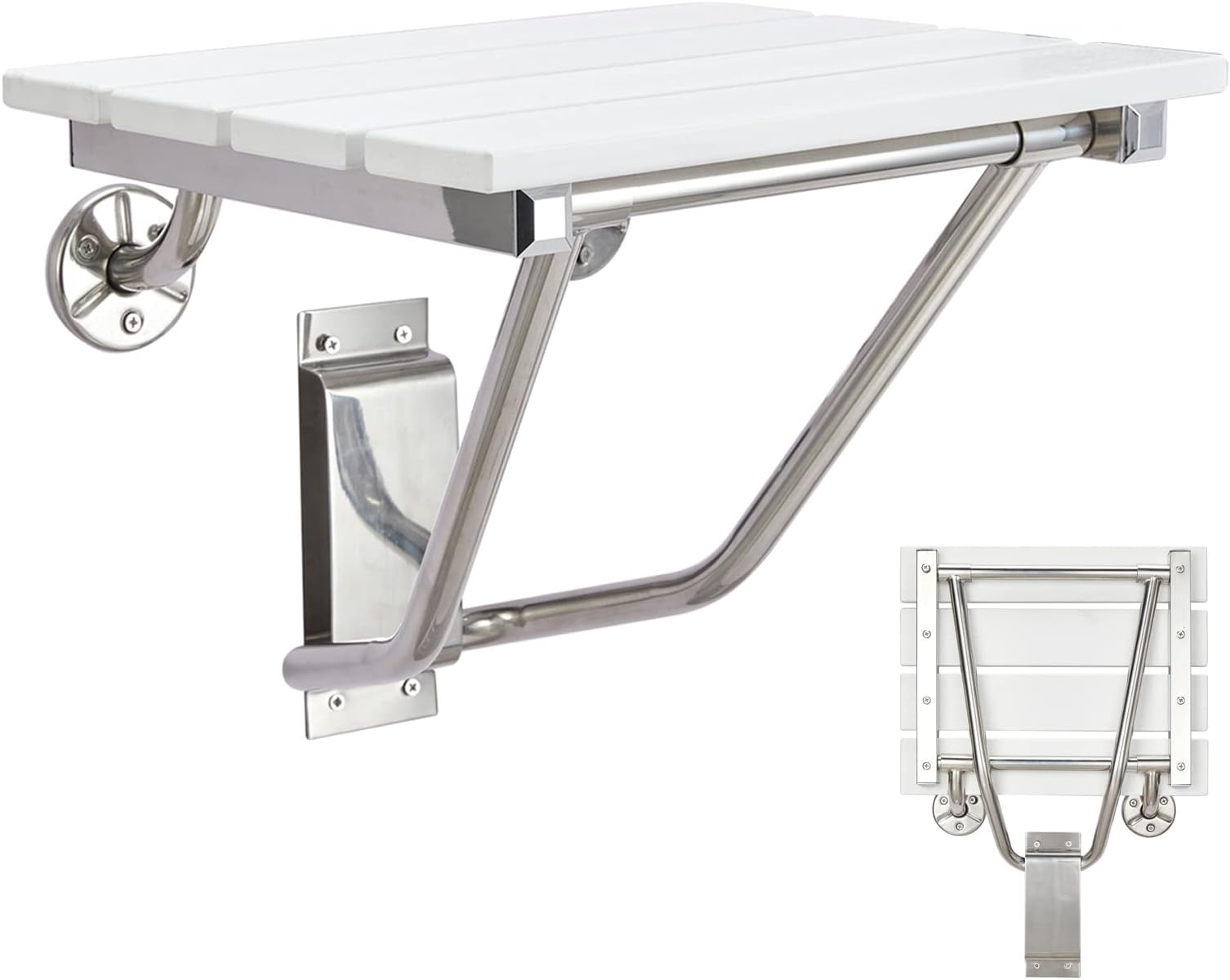 Folding Shower Seat and Bench Wall Mounted, Shower Chair