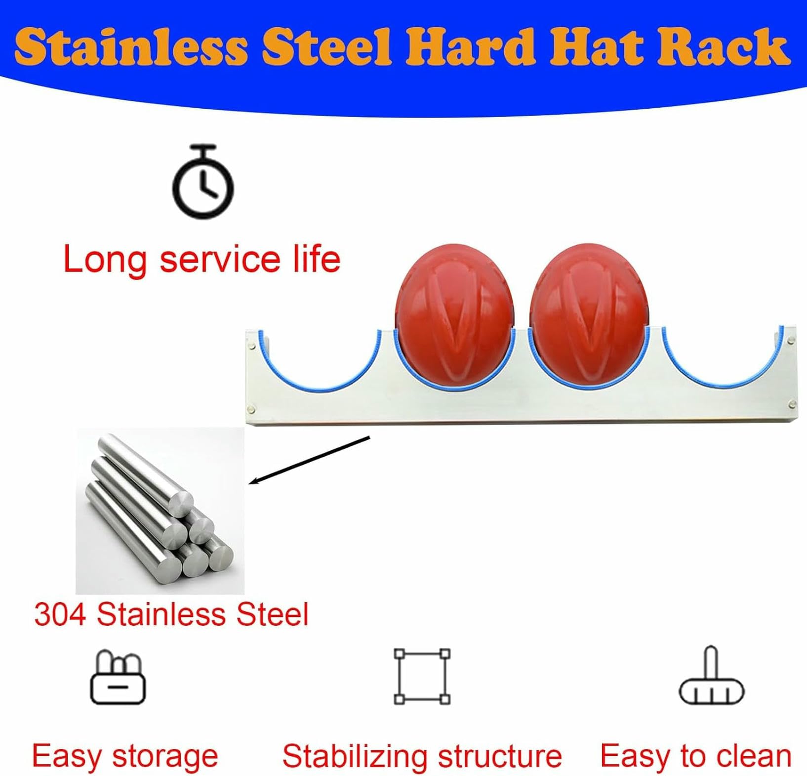 Multi-Couche Hard Hat Rack - Porte-Casque Monté Au Mur Pour Les Chantiers De Construction Et Le Stockage Intérieur, Organisateur De Chapeau Dur Durable, Accroche D'équipement De Sécurité Essentiel