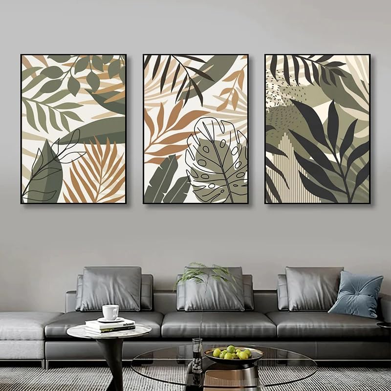 Affiches botaniques grand format 60x70cm pour illuminer un salon contemporain épuré