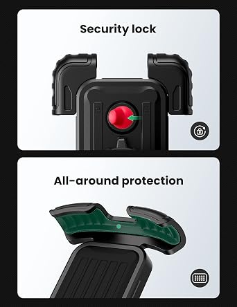 UGREEN Bike Phone Mount Motorcycle Phone Holder Bike Mountain Motorcycle Handlebar Stand Compatible with iPhone 13 Pro Max 12 11 XS XR 8+ 7 6, Galaxy S22 S21 S20 A71 A51 Pixel