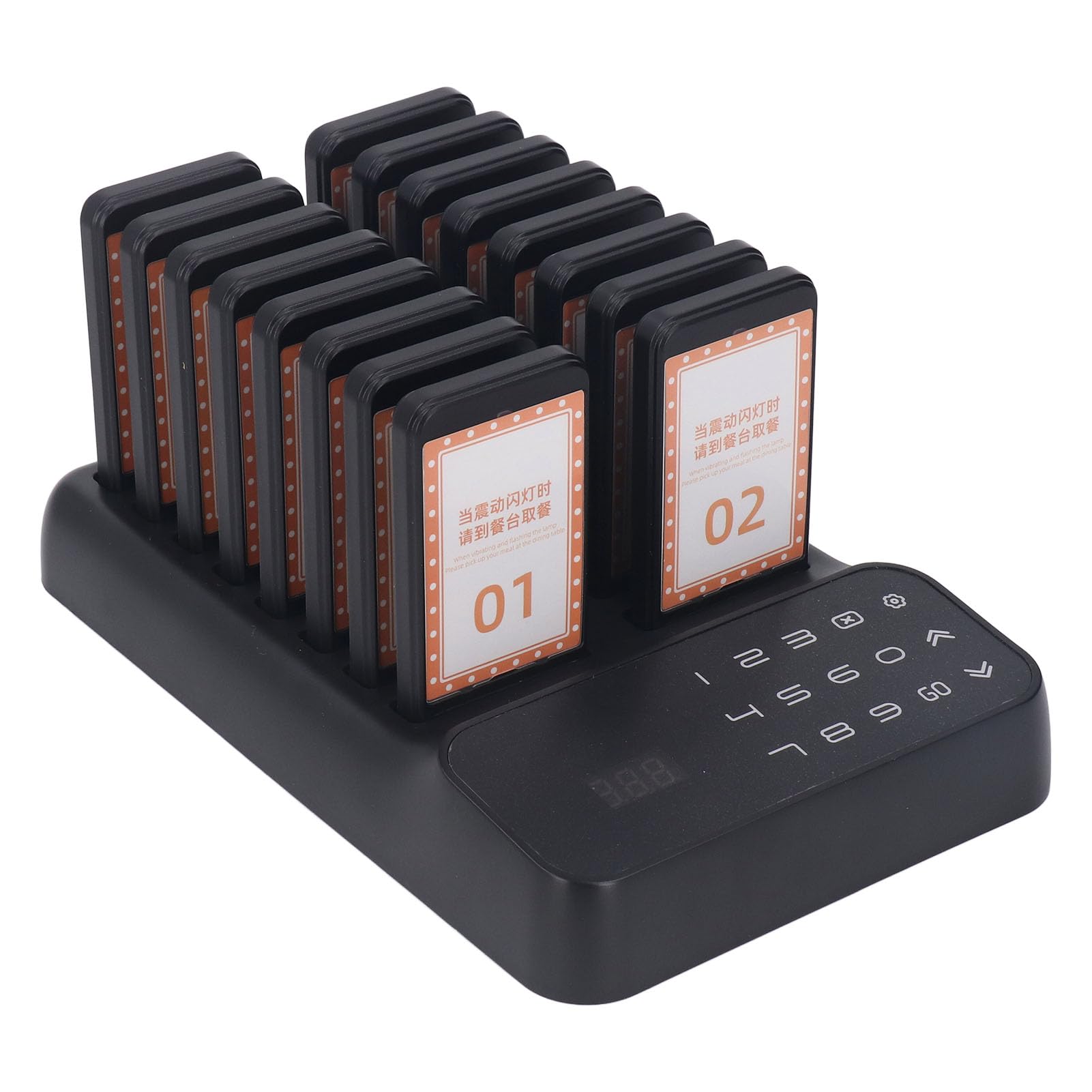 Restaurant Waiting Buzzers, Restaurant Pager Working Distance Up To 1000m ABS For Food Trucks (US Plug)