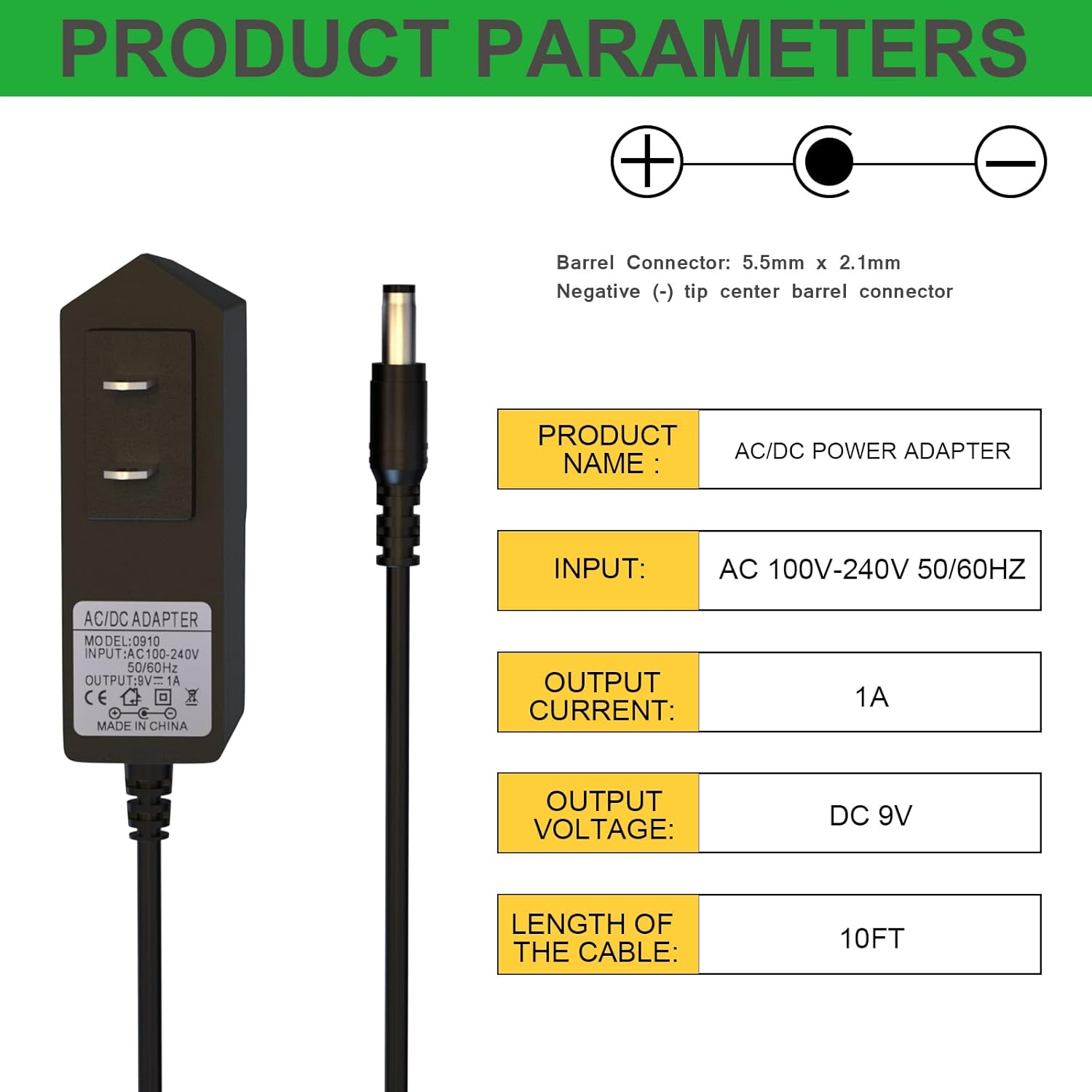 Adaptateur Secteur 9V Pour Clavier Casio CT-615 - Câble 110cm - Prise FR/EU