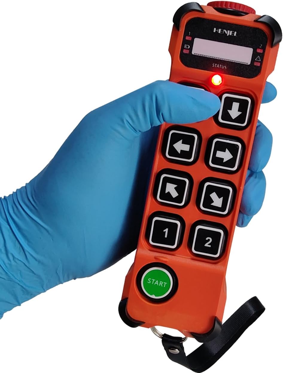 H208 2 Dual Speed 8 Button Transmitter Industrial Wireless Crane Radio Handle