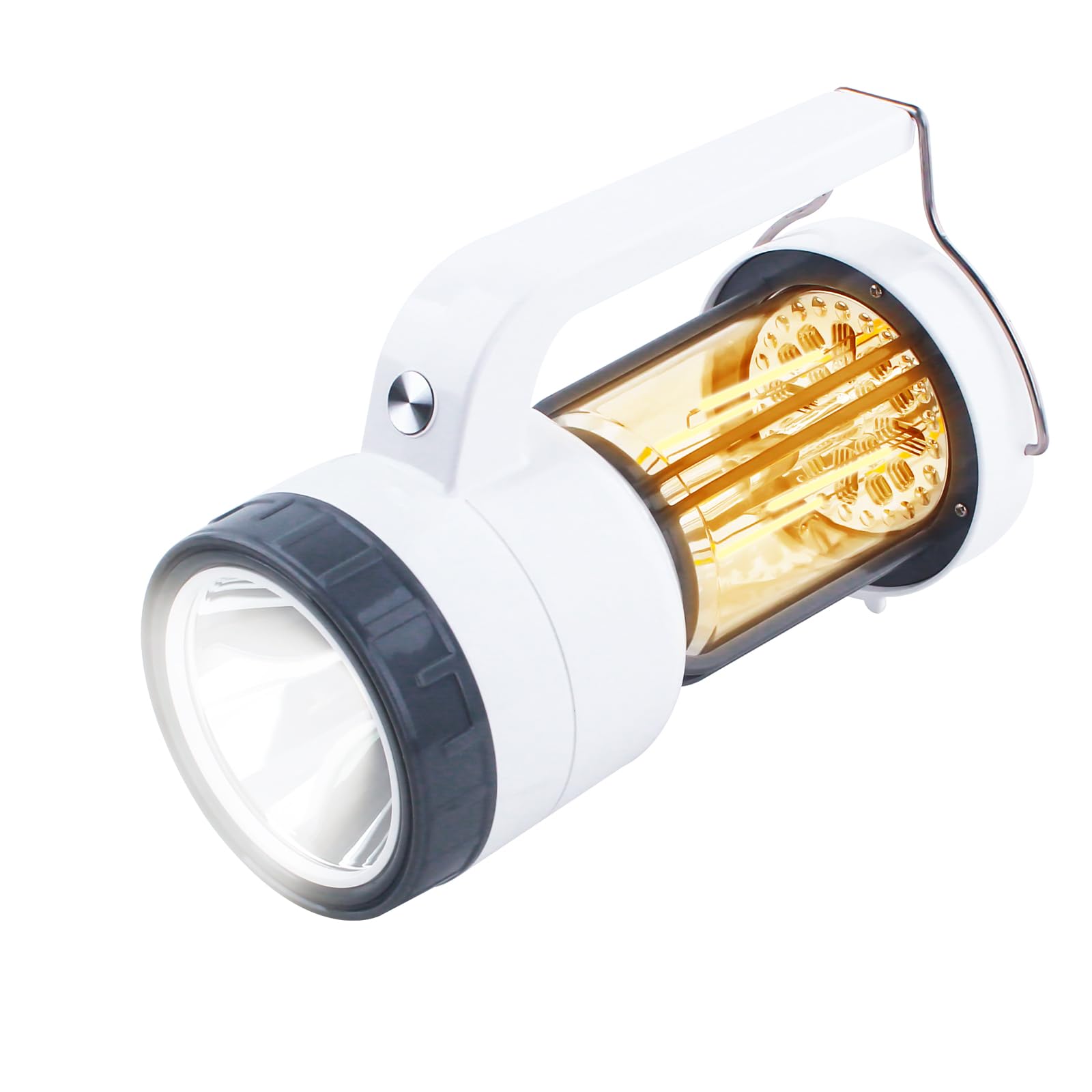 CREATESTAR LED Camping Lantern, Flashlight Rechargeable Searchlight Lamp 500LM Portable Torch with 4 Light Modes, Emergency Light for Emergency, Hiking, Outdoor, Home and More