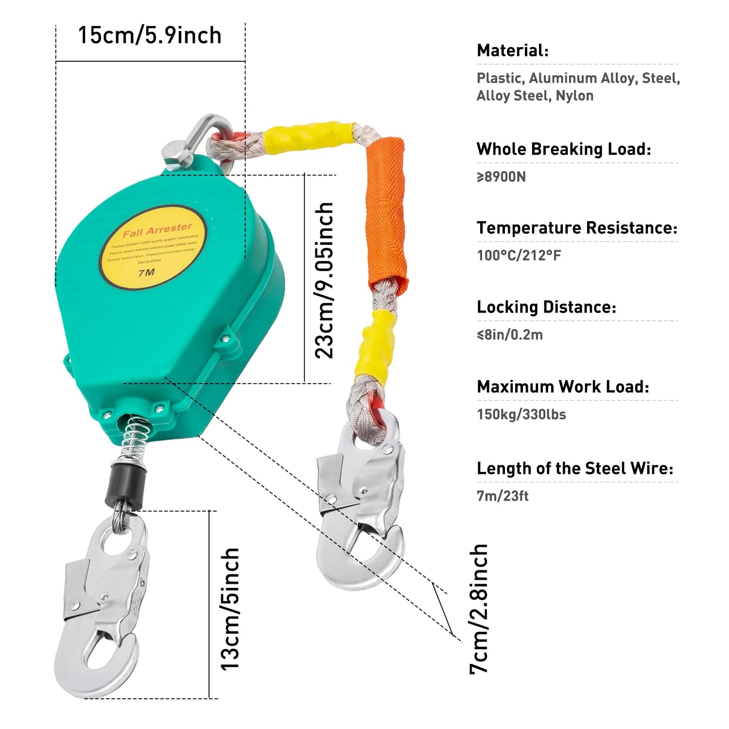 Safewaze FS33310 6' Adjustable Web Positioning Lanyard