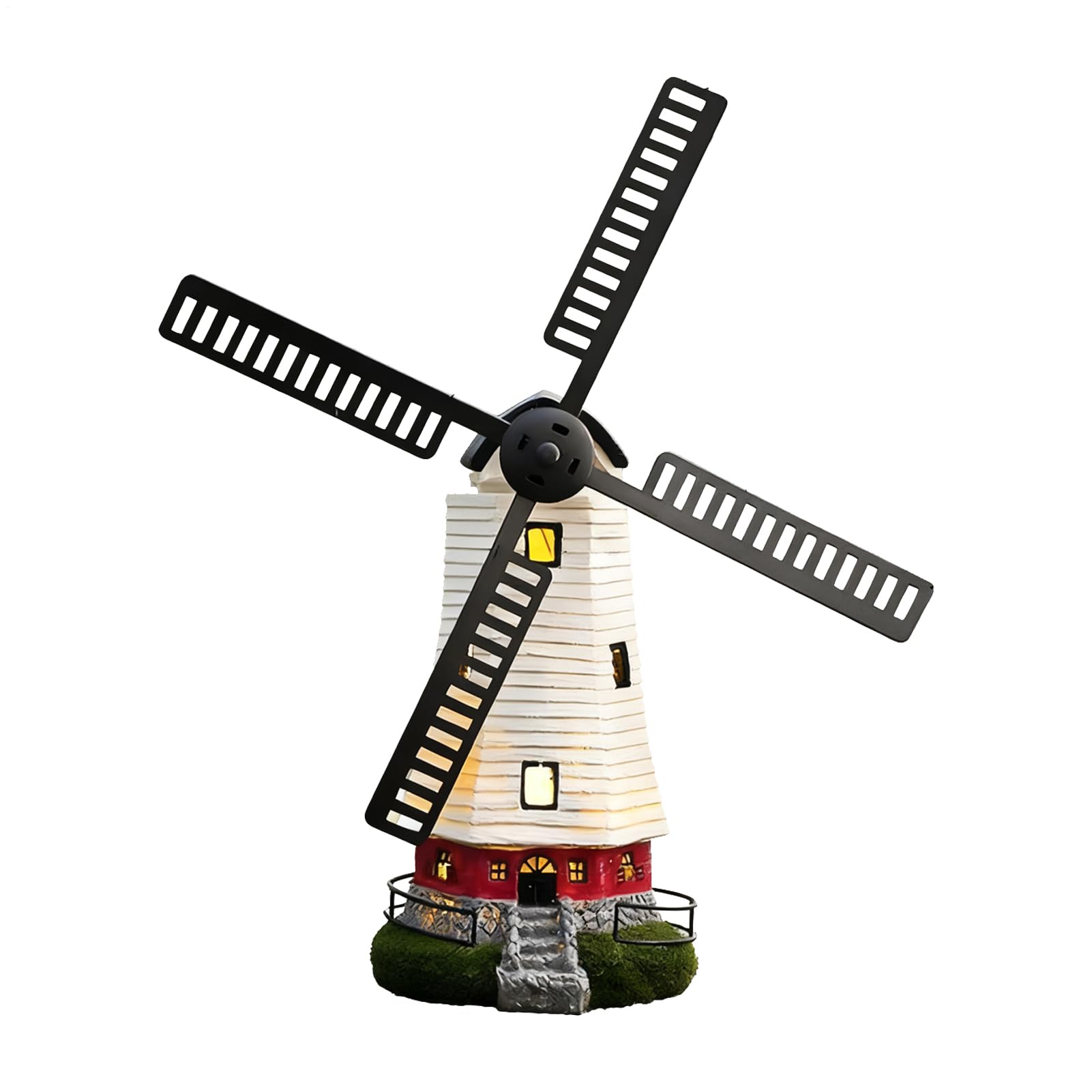 Statua Di Moulin A Solare: Da Giardino Luminoso E Alimentato, Torcia Resistente Al Male, Luce Notturna Affascinante, Decorazione Ecologica Robusta | Solare, Luminoso Per Giardino, Te