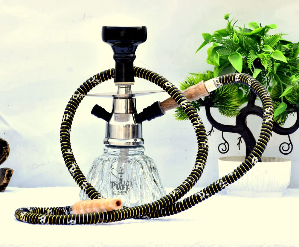 Puff King Hookah Pot Set Designer Decorative Heera Design Glass Pot