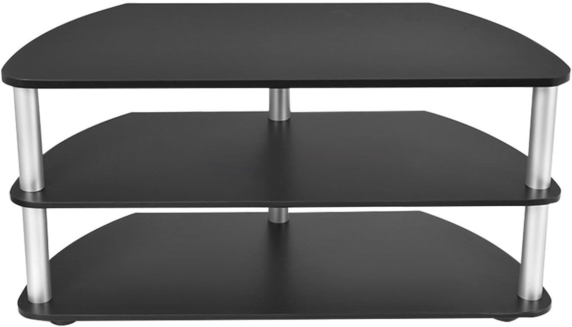 New 3 Tier Shelf TV Stand, Entertainment Center Console Media for Satellite Box, DVD Player, Game Station, Receiver, Apple TV, Xbox One, Playstation 4 - Black
