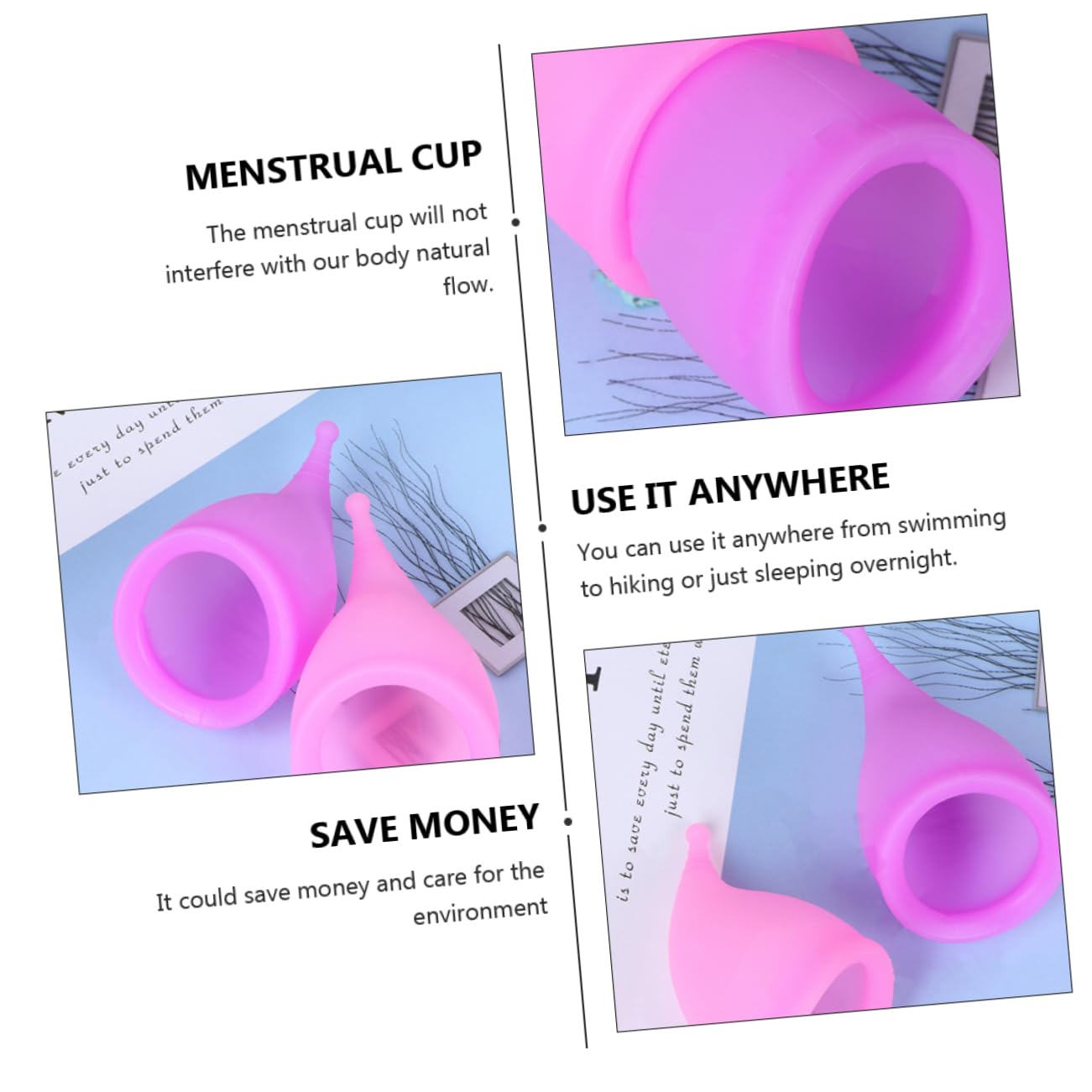 Didiseaon 3 Set Di Coppette in Silicone Riutilizzabili Femminili Sicure Delicate Sulla Pelle Per Il Ciclo Mestruale 6 Pezzi*3