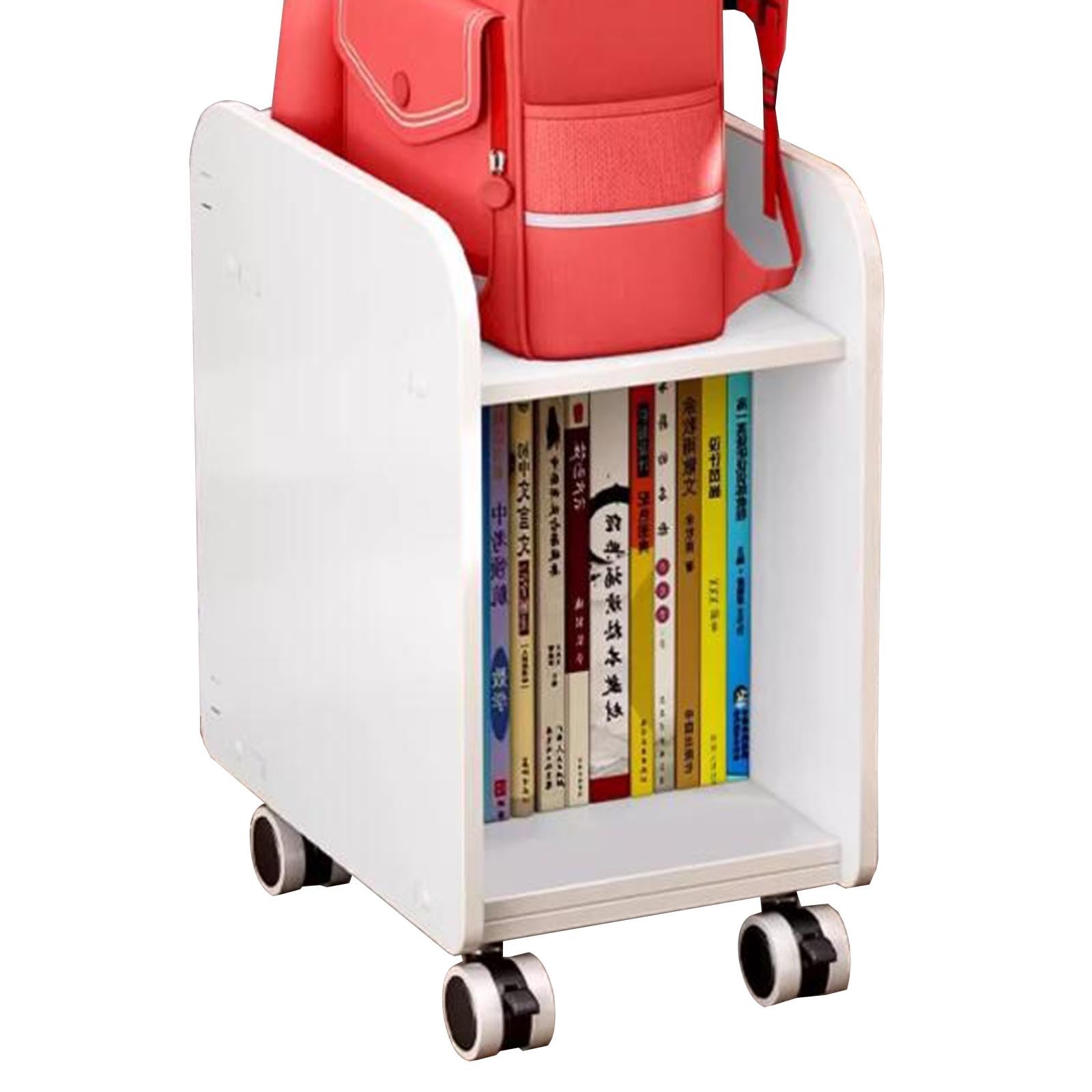Chariot de rangement mobile à roulettes pour ranger les manuels scolaires et romans