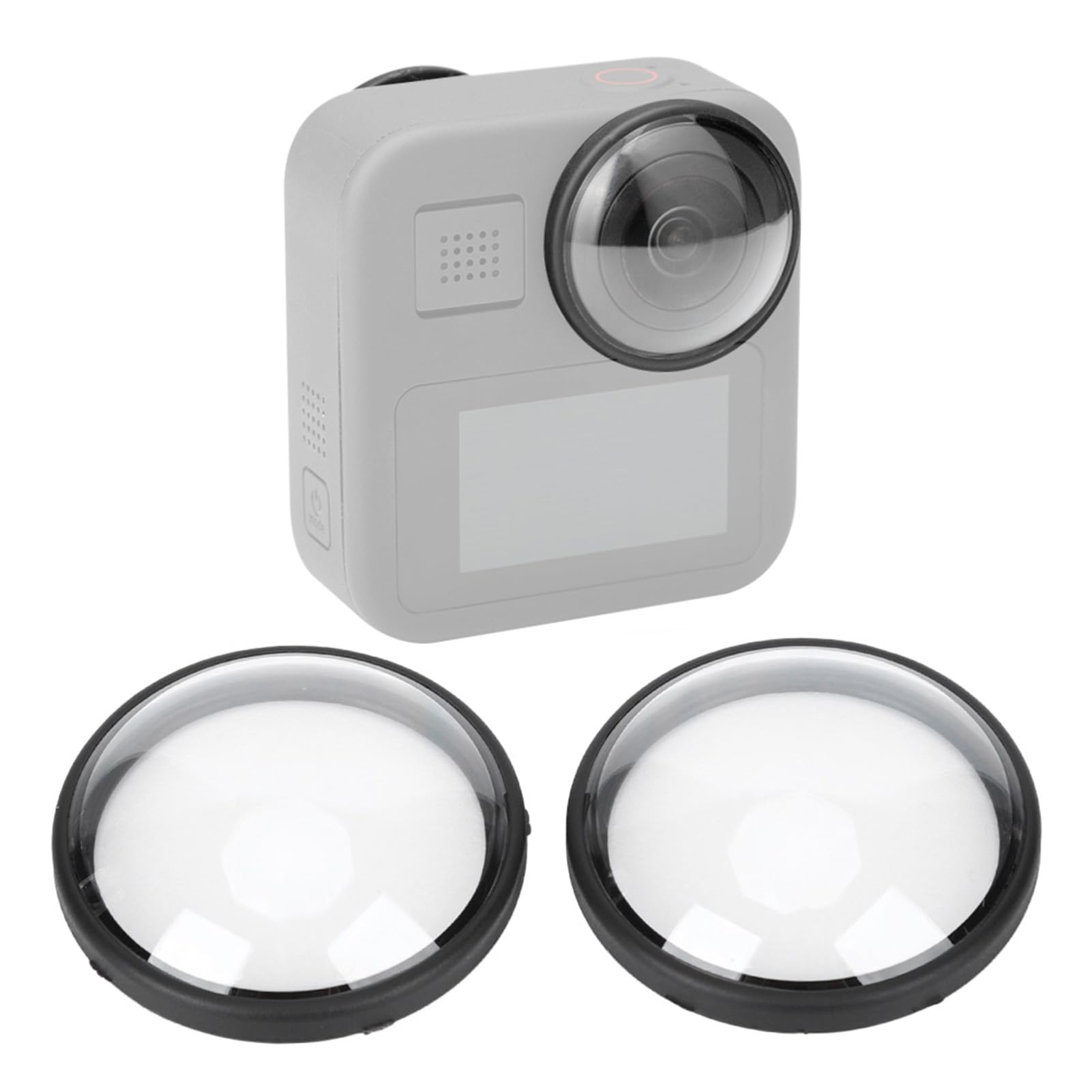 Kit protezione per lenti da 2 pc per Go Pro Max Sports Camera Protector Kit Go Pro Scratch Proof Camera Accessori per lo strumento per lenti adesivi massimi