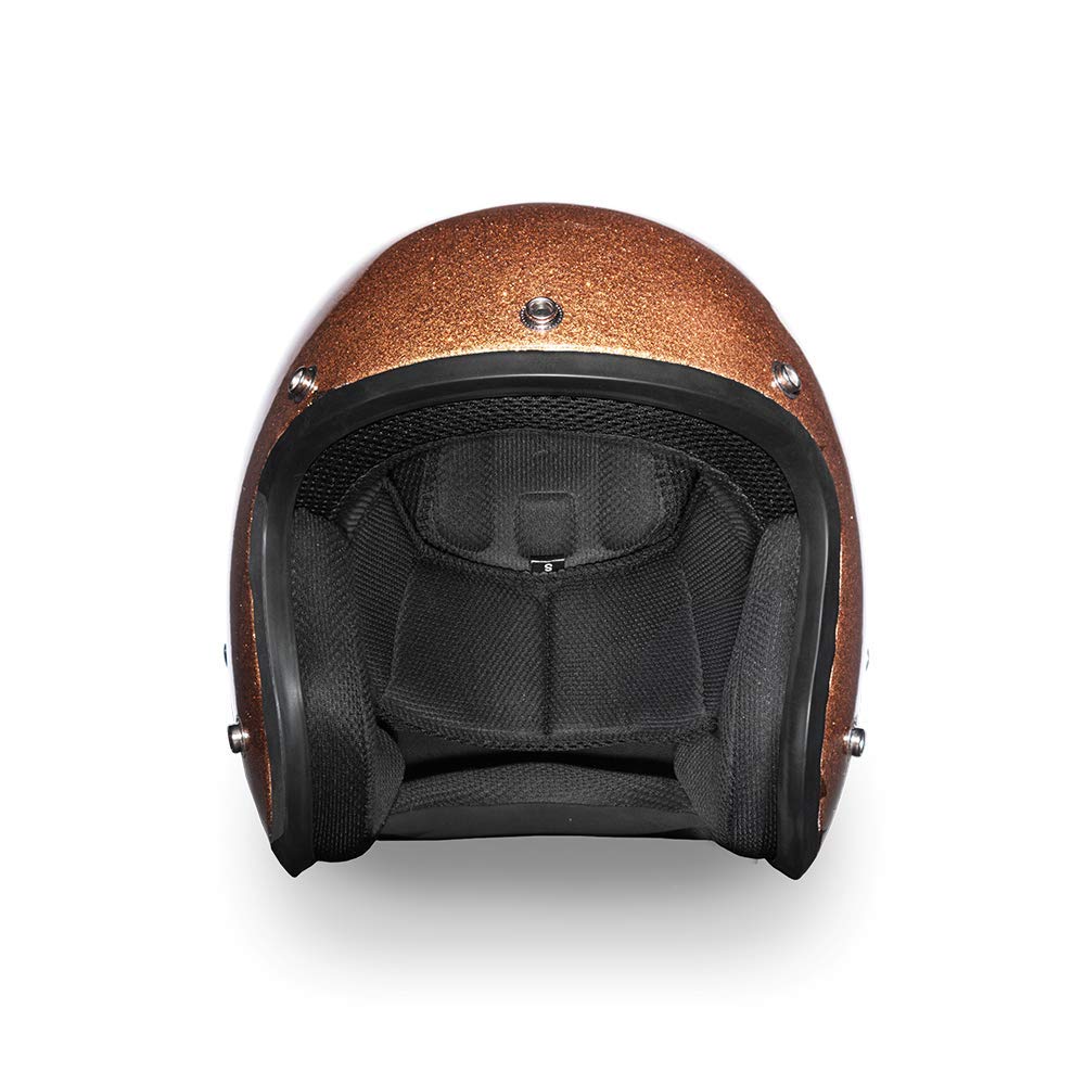 Daytona Helmets 3/4 Shell Open Face Motorcycle Helmet – DOT Approved [Root Beer Metal Flake] [M]