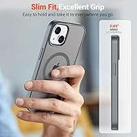 Vista 311 de SUPFINE - Funda magnética para iPhone 13 Pro Max (compatible con MagSafe), (protección contra caídas de grado militar de 10 pies), delgada, Negro