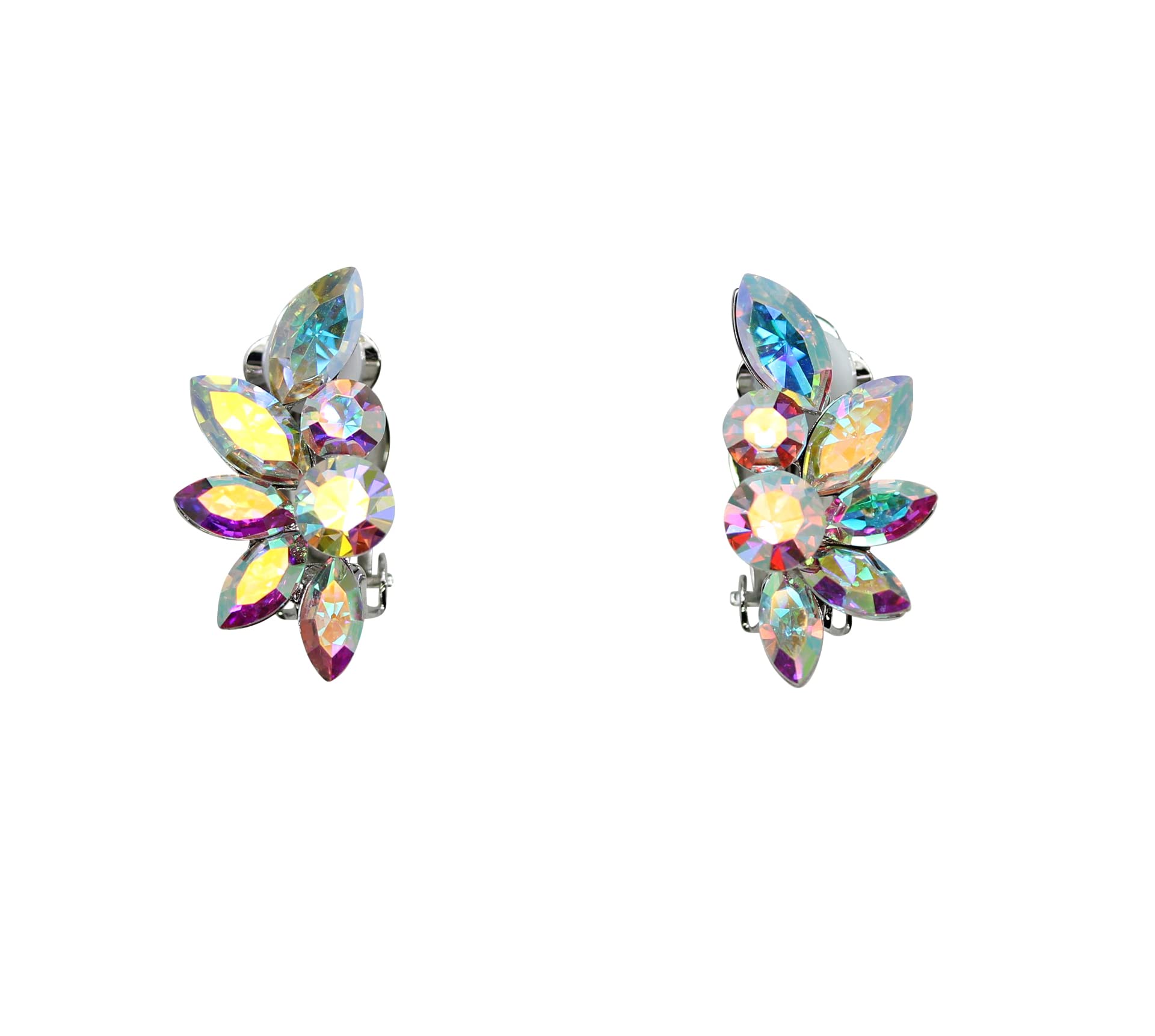 Faship Gorgeous Clip Ons Floral Earrings