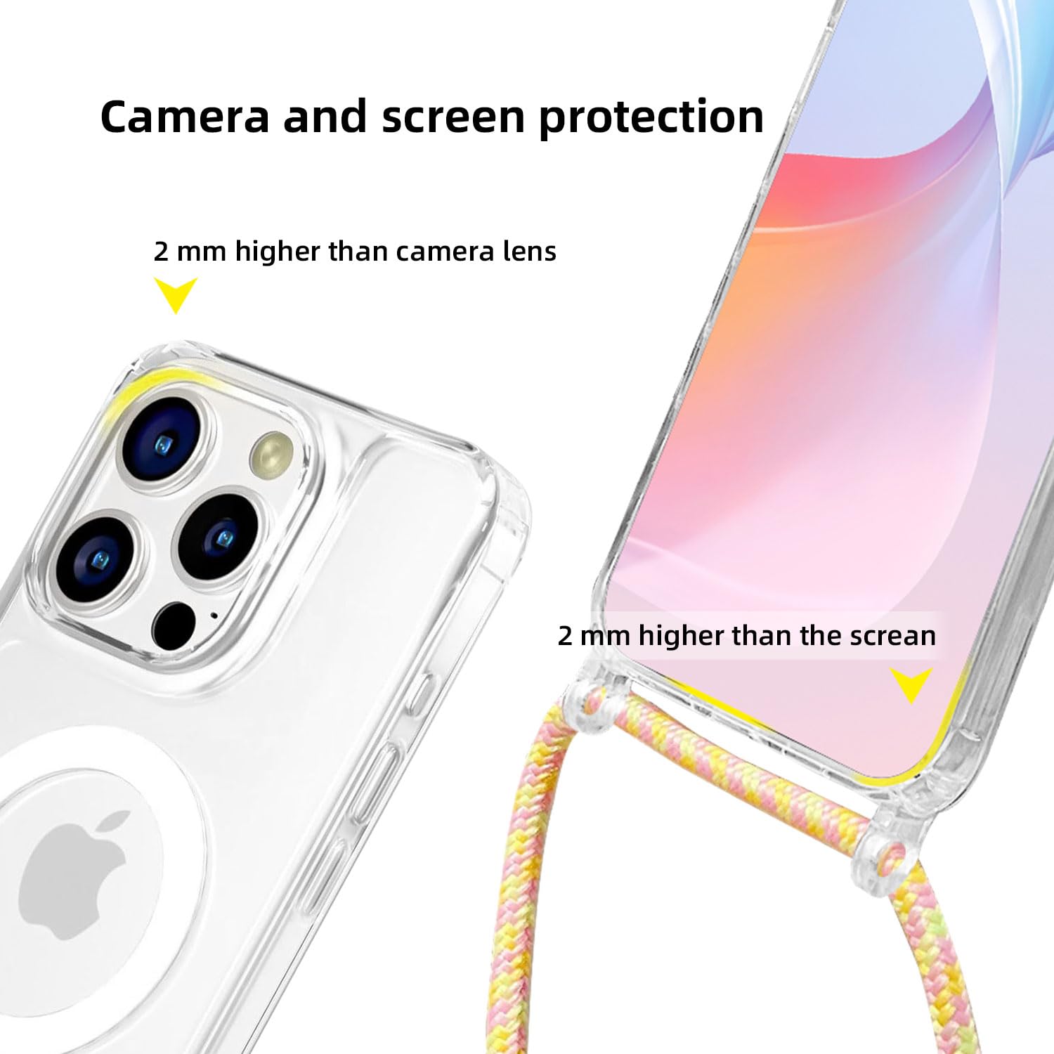 Funda magnética de cuero con correa para Magsafe, funda de bolsillo Funda magnética de cuero con correa para Magsafe, funda de bolsillo