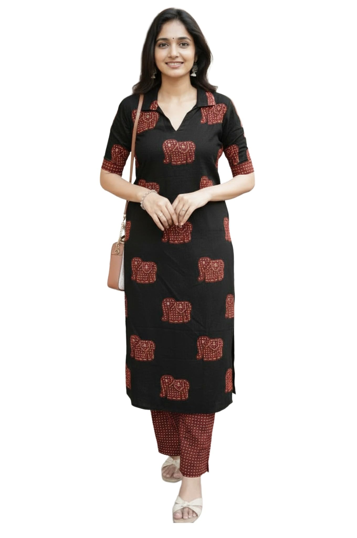anni designer Women's Rayon Viscose Printed Kurta Pant Set | Collar Neck Straight Ethnic Suit for Casual, Daily, and Office Wear-picture-36
