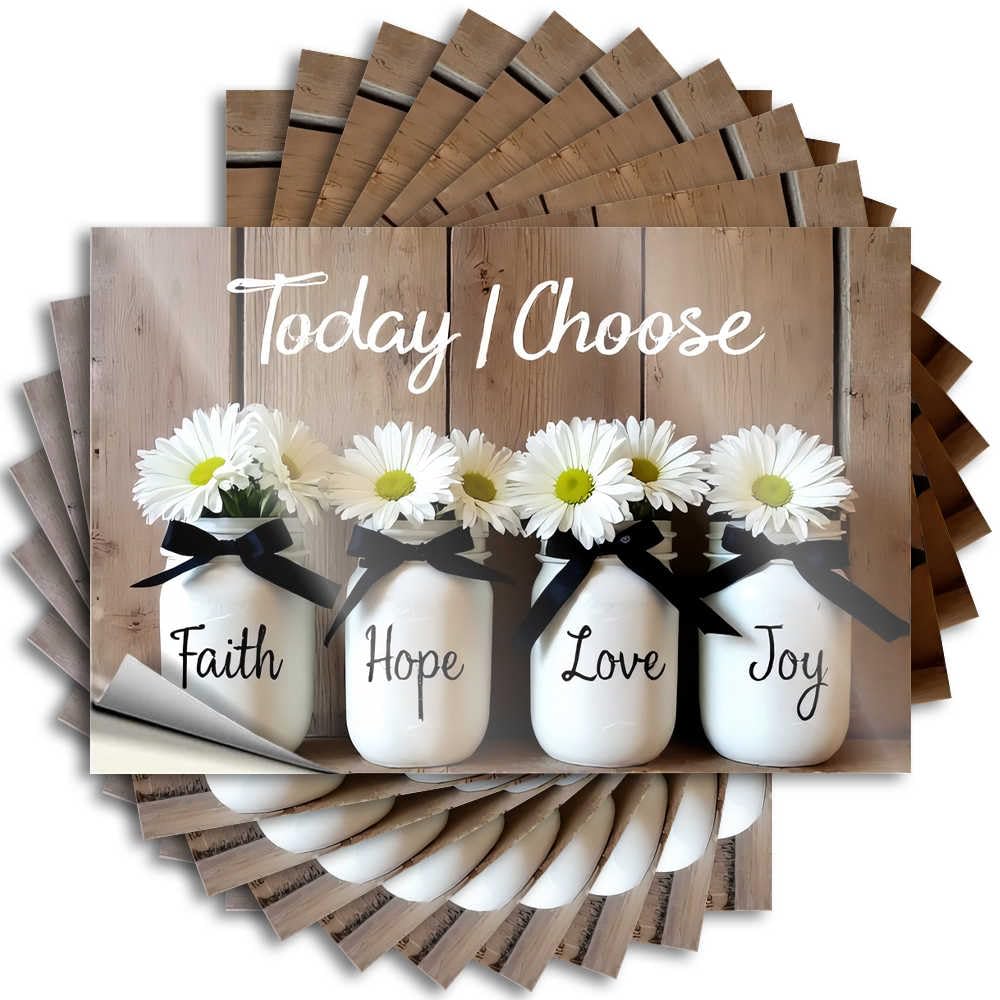 Abipuir Choose Faith, Hope, Love and Joy Today, 10 Funny Car Stickers (6 x 9 cm)