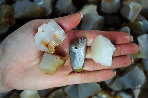 Miniatura 4 de Fantasia Materiales 2 libras de ágata natural piedras ásperas de Madagascar