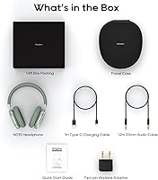 Vista 9 de Srhythm NiceComfort 95 Auriculares híbridos con cancelación de ruido, auriculares Bluetooth inalámbricos con modo de transparencia, ENC, sonido HD