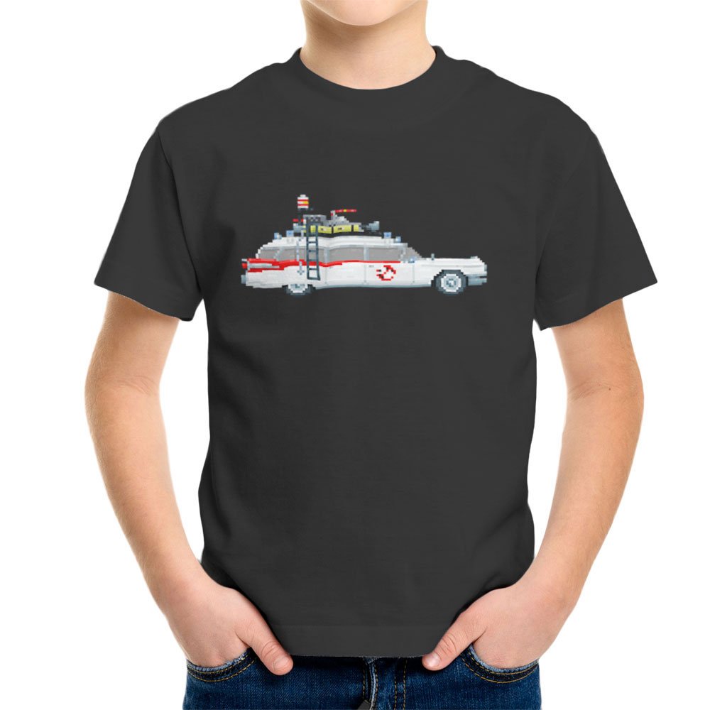 Cloud City 7Ecto 1 Pixel Car Ghostbusters 1984 Cadillac Kid's T-Shirt