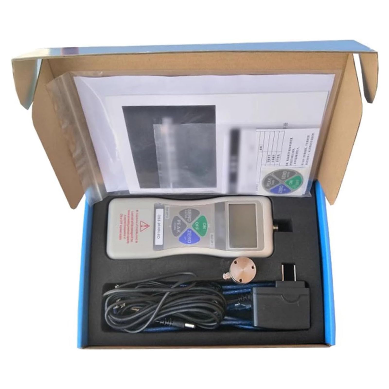Medidor de fuerza digital, dinamómetro de medidor de empuje y tracción, sensor portátil para pruebas de tensión y carga, modo en tiempo real/pico, salida de datos, recargable