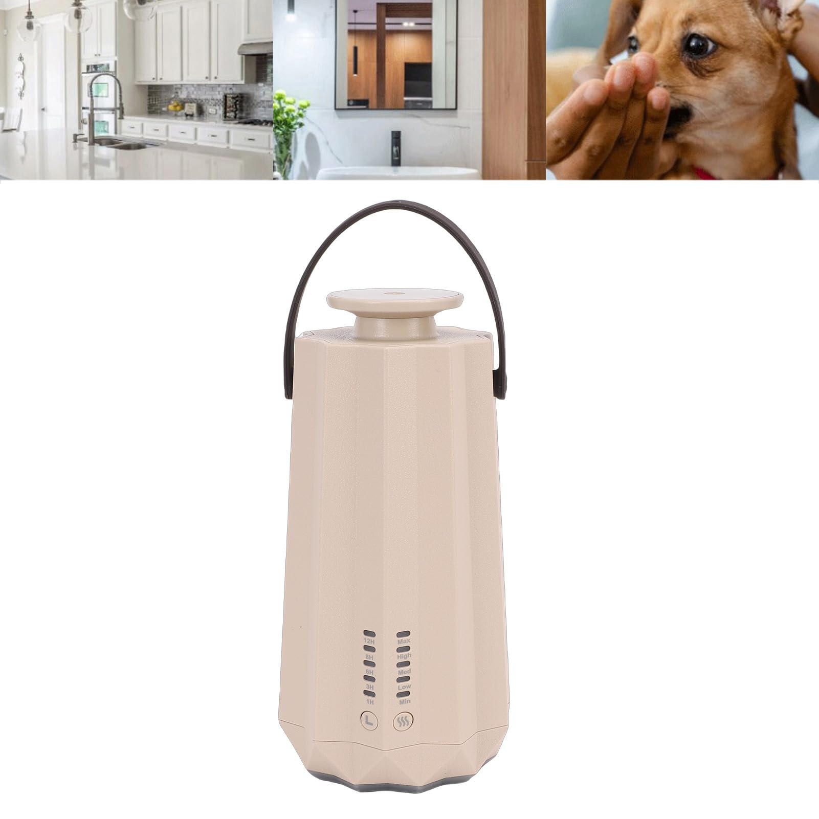 Diffusore di oli essenziali intelligente 50 ml Controllo app Diffusore di fragranza automatico per aromaterapia per casa Soggiorno Ufficio Camera da letto Risparmio energetico (Beige)