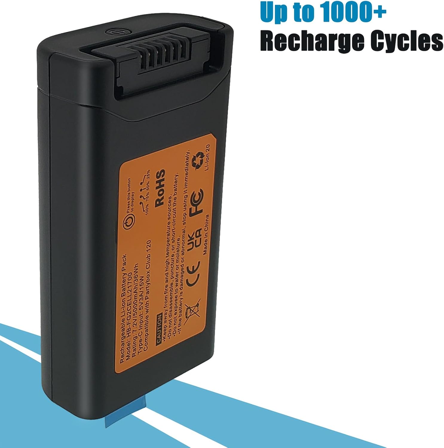PartyBox120-2 Battery Compatible with PartyBox Club 120 Portable Speaker 5000mAh 7.2V 2Pack