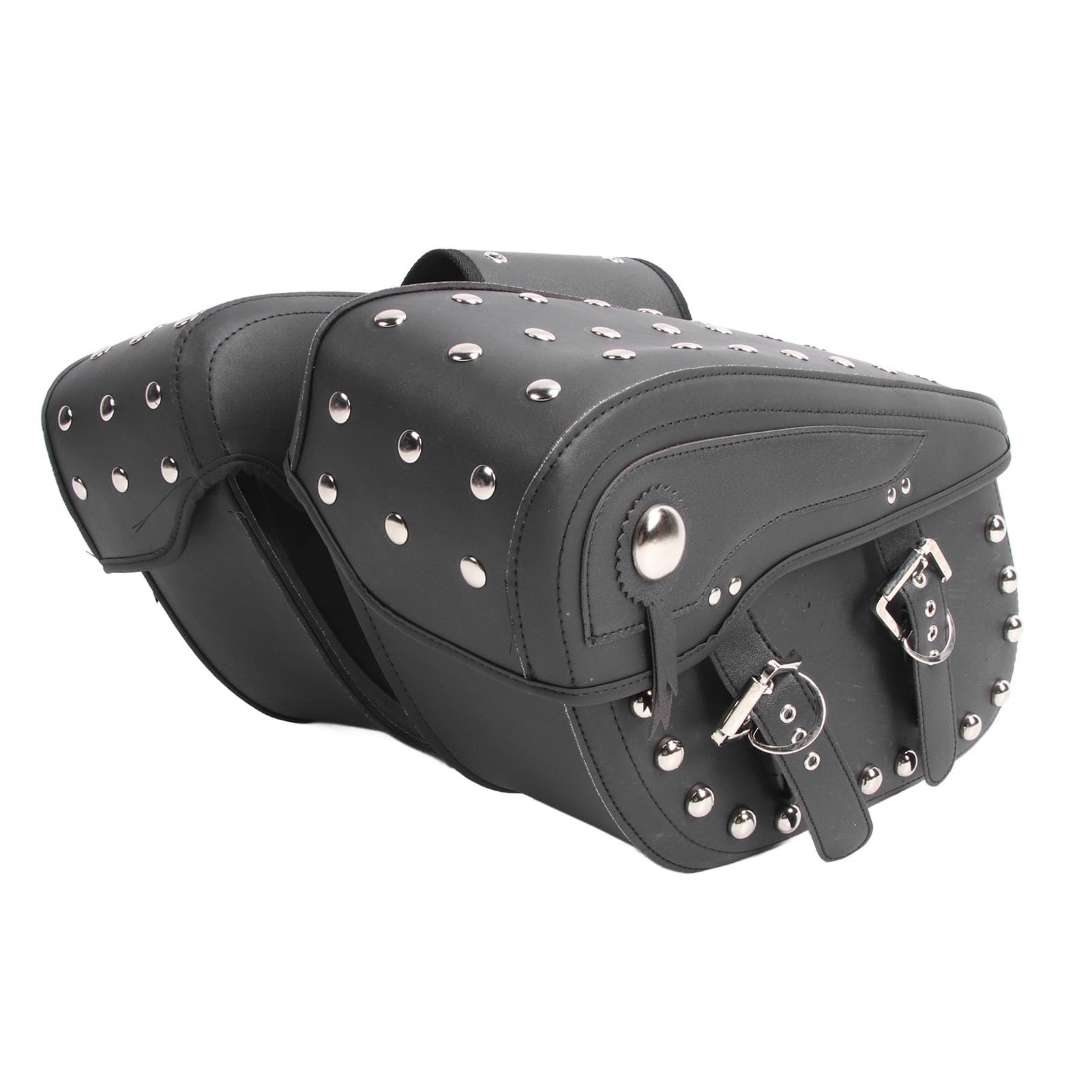 Sakwy motocyklowe Lekkie, wszechstronne, stylowe, boczne torby do przechowywania bagażu ze skóry PVC dla Cruiser Model uniwersalny 2 szt. Zestaw 44x18x32cm