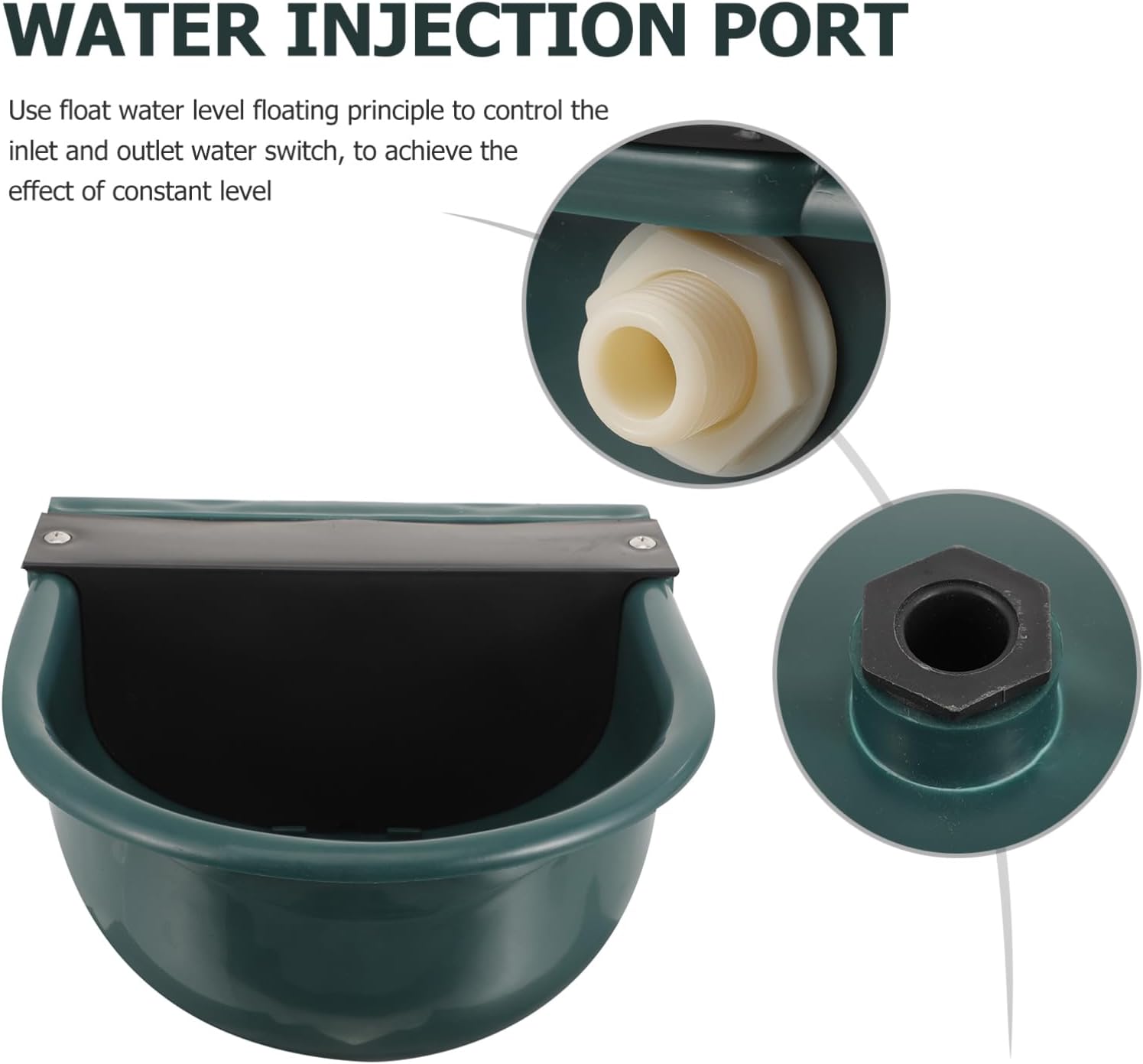 POPETPOP Automatic Cow Water Dispenser Float Valve Outdoor Water Bowl for Livestock Goat Horse Sturdy Watering Trough for Farm Animals Easy to Install