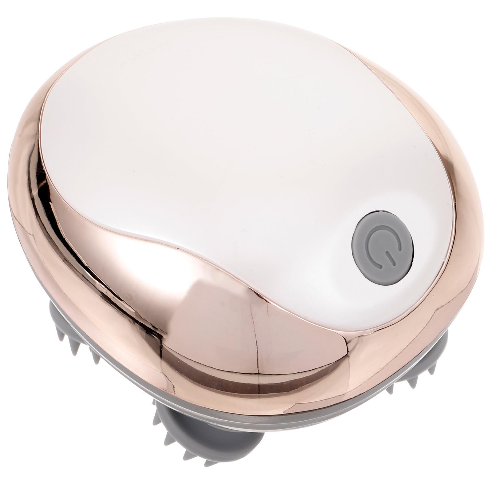 Masajeador de Cabeza Eléctrico, Masajeador de Cuero Cabelludo Portátil, Mini Recargable, 1150mah, Beige, ABS y Silicona, Ipx7, para Viajar y Oficina
