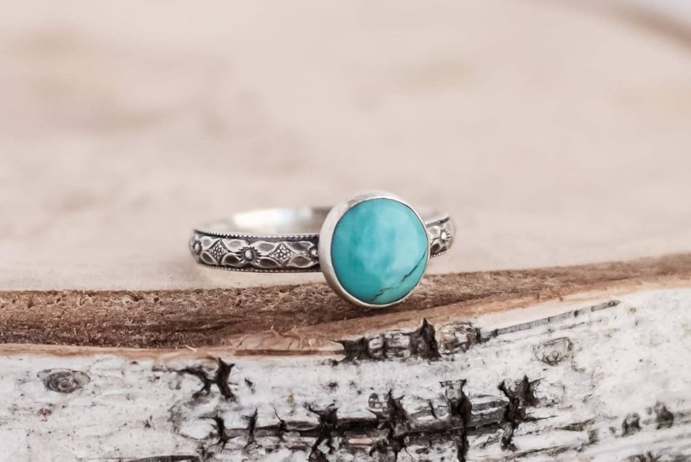 Amazon.com: Turquoise Ring Sterling Silver Ring For Women