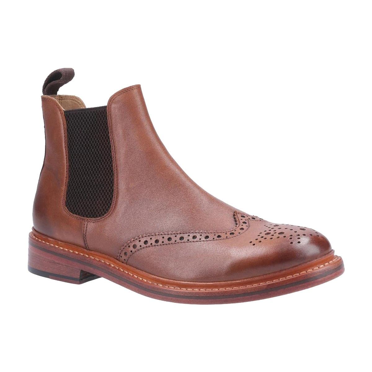 Cotswold Męskie buty skórzane Siddington Chelsea, - Brązowy - 47 EU