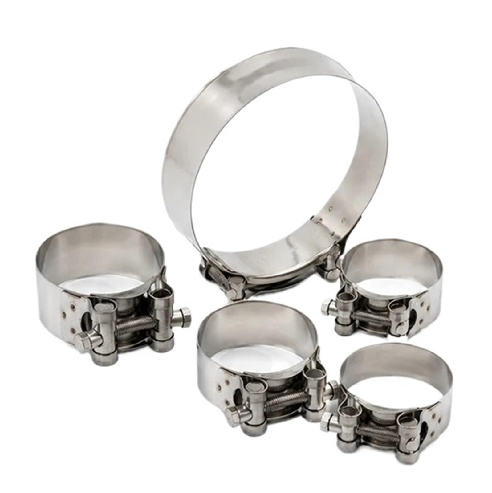 1 szt. Uniwersalny zacisk rurowy T-Bolt ze stali nierdzewnej (17-103 mm) | Trwałe rozwiązanie zaciskowe do rur wydechowych samochodów i motocykli(40MM-43MM 10PCS)