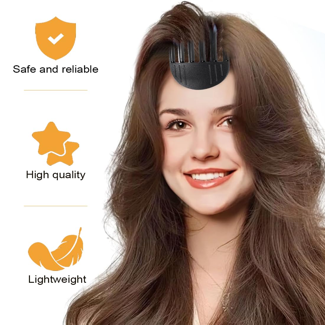 NHQZ 2 Pz Clip Radice - Pettine Ricci | Arricciatura Radici (Nero)