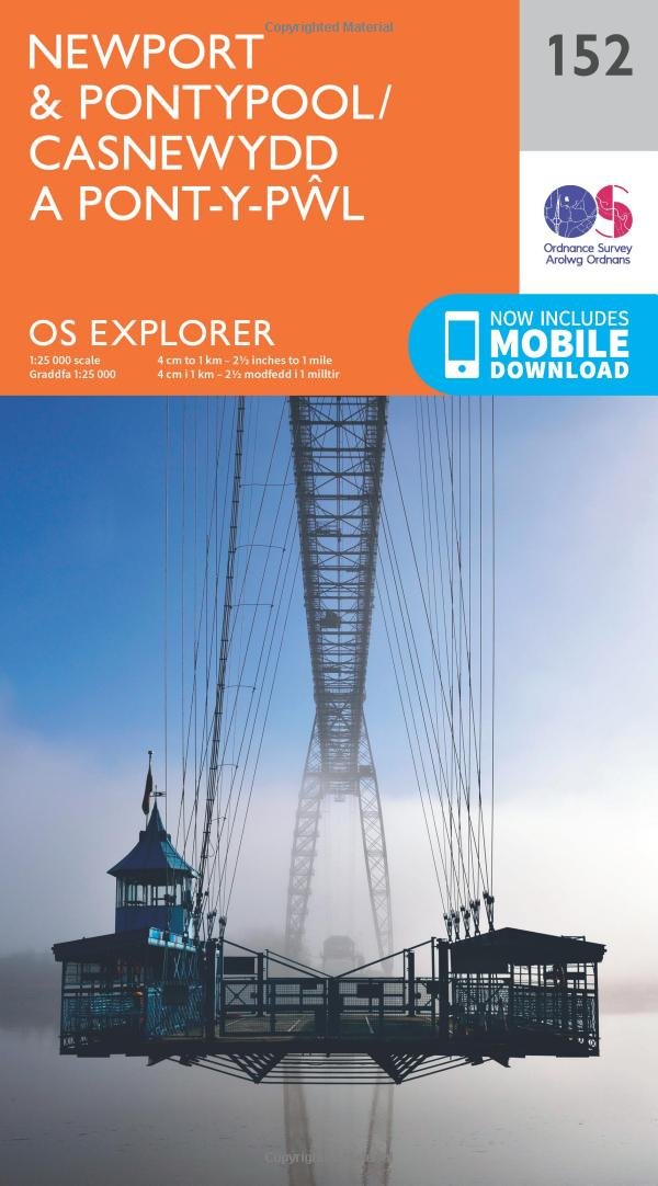 Newport & Pontypool/Casnewydd a Pont-y-Pŵl Map | Caerleon & Usk | Ordnance Survey | OS Explorer Map 152 | Wales | Walks | Hiking | Maps | Adventure Map – Folded Map, 16 Sept. 2015