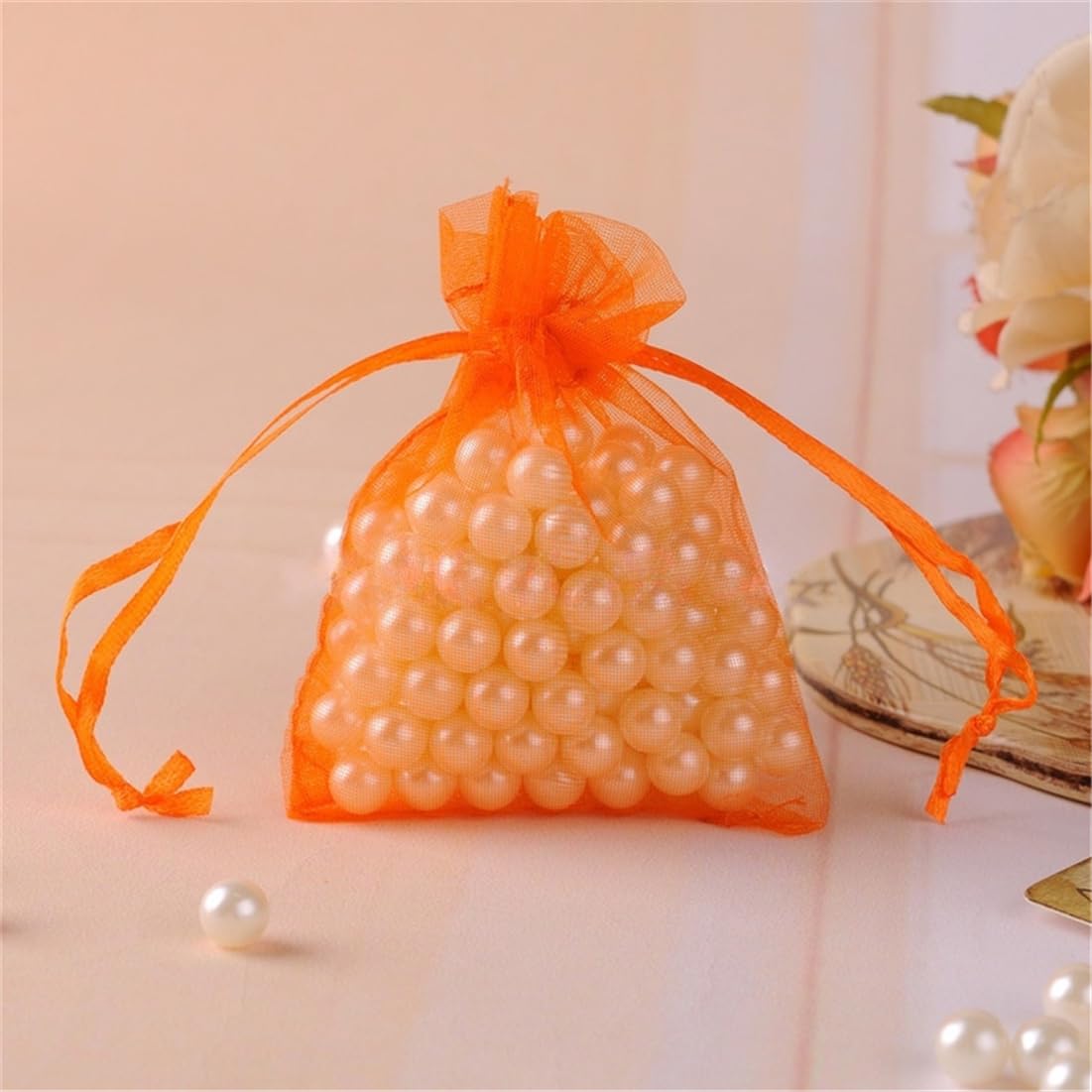 200 Stück 17 x 23 cm Organzabeutel Transparent mit Kordelzug (08_)