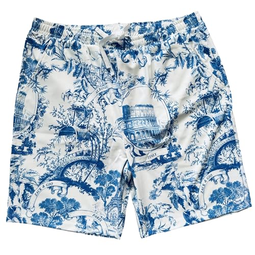 Zack & Gio Designs Mens Graphic Swim Trunks Bathing Suit - Swimwear Shorts for Beach, Pool or Casual Wear – Travel The World2