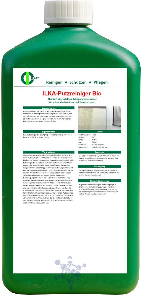 ILKA® - Putzreiniger Bio Fassadenreiniger | 30ltr | Intensivreiniger für Putz, Kunstharzputz sowie Fassadenfarben - Fassadenreinigung, Putzreinigung | ungiftig, biologisch abbaubar