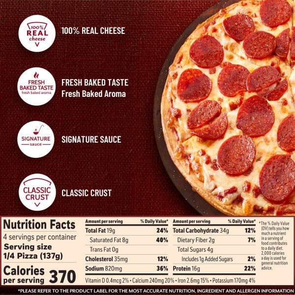 DiGiorno Classic Crust Pepperoni Pizza, 19.3 oz. Box (Pack of 12)
