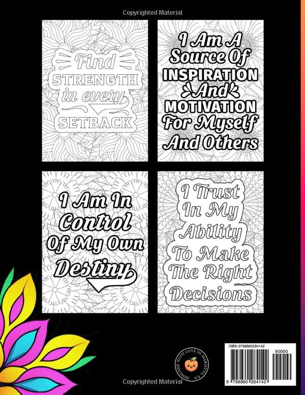 Miniatura 2 de Positive Affirmations An Inspirational Coloring Book 50 Designs with Motivational Quotes for Stress and Anxiety Relief Relaxing Creative Experience