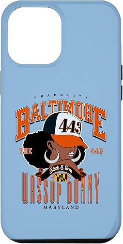 Funda para iPhone 14 Plus 443 con código de área Baltimore Maryland Flag Blaq Girl Bmore Pride