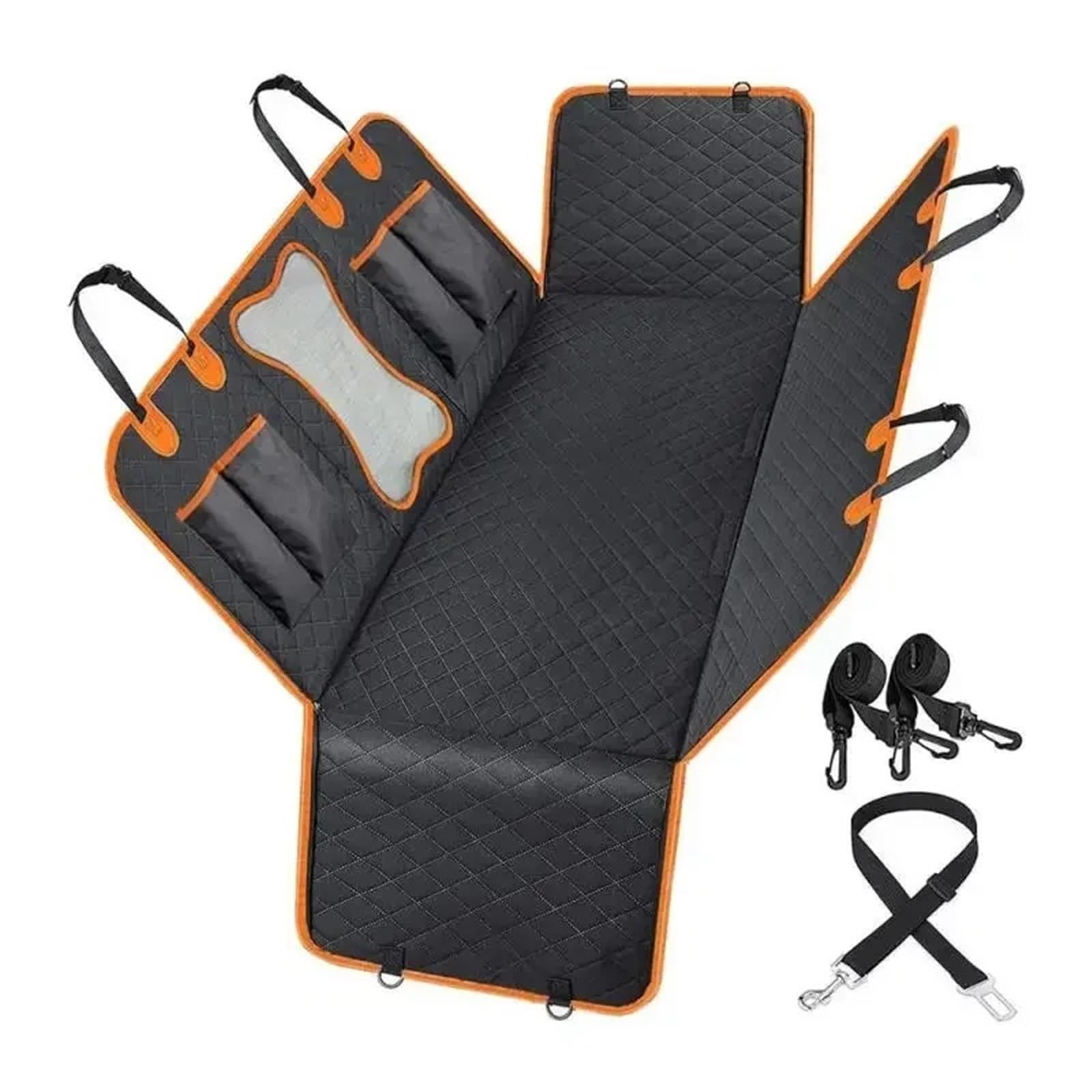 Alfombrilla Maletero Coche Funda Impermeable para Asiento de Coche para Perros con Ventana Malla, antiarañazos y Antideslizante