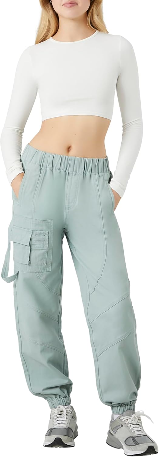 Forever 21 Womens Twill Cargo Joggers - Image 5